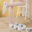 【E&B】小白鞋/時尚愛心拼接經典小白鞋(紅)