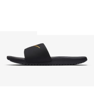 【NIKE 耐吉】休閒鞋 運動鞋 NIKE KAWA SLIDE GS PS 男鞋 女鞋 大童 黑金(819352003)