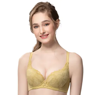 【Swear 思薇爾】花思系列B-E罩蕾絲包覆女內衣(松香黃)_出清品