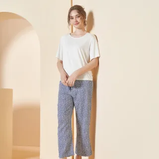 【SiOHER 熹歐禾】● 單套組 現貨 文青風印花居家套裝(女睡衣//性感睡衣/睡裙)