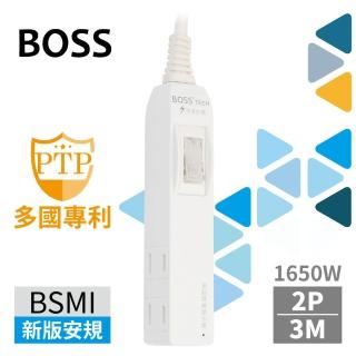 【BOSS】1開4插2P高溫斷電延長線-3米