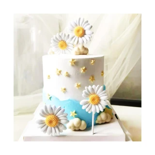 蛋糕裝飾小雛菊蛋糕插旗2入(生日派對 氣球佈置 求婚告白 韓系 蛋糕裝飾)