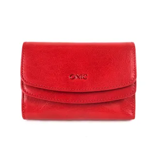 【OMC•植鞣革】 雙層蓋活頁牛皮中夾95135