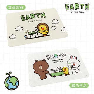 【收納王妃】LINE Friends 環保系列 硬式珪藻土 地墊 踏墊 吸水(尺寸:60x39x0.9cm)