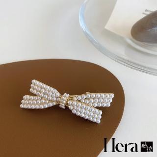 【HERA 赫拉】蝴蝶結夾子珍珠髮夾鴨嘴夾 H111040805(髮夾鴨嘴夾)