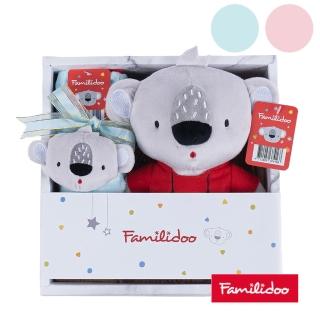 【Familidoo 法米多】考拉安撫巾禮盒組 彌月送禮(豆絨布面安撫巾+可愛無尾熊)