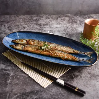 【Homely Zakka】日式創意星空窯變釉陶瓷餐盤碗餐具_大旦形盤34.5cm(湯盤 餐具 餐盤 盤子 器皿)