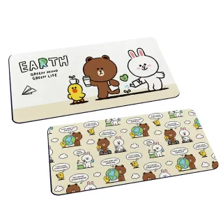 【收納王妃】LINE Friends 環保系列 軟式珪藻土地墊 踏墊(80x38x0.5cm)