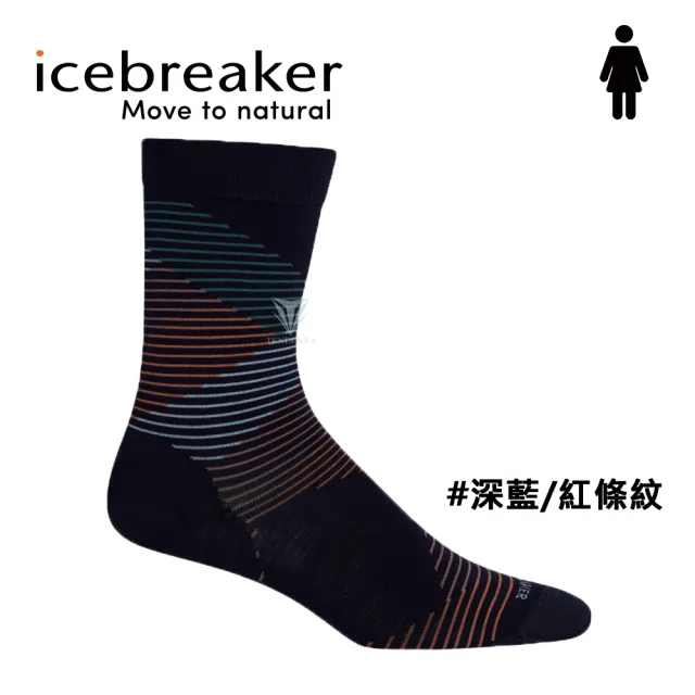 【Icebreaker】女 中筒細針織都會休閒襪 IB105304(羊毛/中筒/美麗諾羊毛/輕薄)