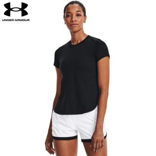 【UNDER ARMOUR】UA 女 RUNHER 短袖T-Shirt 1369800-001(黑)