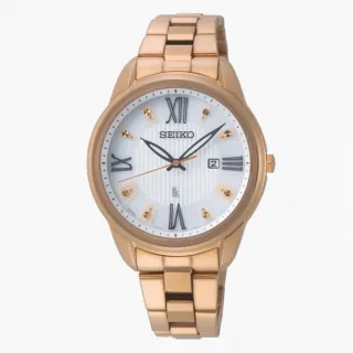 【SEIKO 精工】Lukia系列 羅馬時標 太陽能 彩鑽腕錶 母親節 禮物 推薦(SUT364J1/V137-0DC0K)