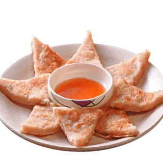 【赤豪家庭私廚】經典酥嫩月亮蝦餅12片(80g/片/每包2片裝附醬料1包)