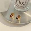 【INES】韓國設計S925銀針法式幾何豹紋造型耳環(S925銀針耳環 幾何耳環 豹紋耳環)