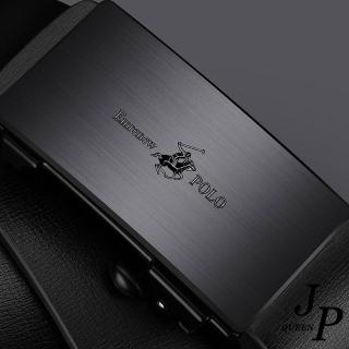 【Jpqueen】時尚彩框商務雙層牛皮自動腰帶皮帶(3色尺寸可選)