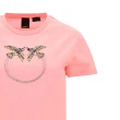 【PINKO】女款 Love Birds圖案 粉色短袖T恤(XS號、S號、M號、L號)