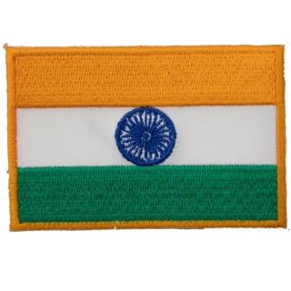 【A-ONE 匯旺】INDIA 印度 國旗 熱燙徽章 電繡補丁貼 熨斗布標貼紙 電繡徽章 背膠補丁