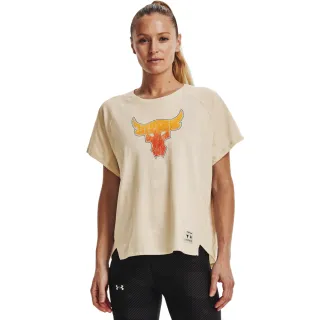 【UNDER ARMOUR】UA 女 PROJECT ROCK 短袖T-Shirt _1361063-110(米色)