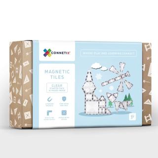 【Connetix】透明磁力積木-幾何圖形組34pc(磁力積木)