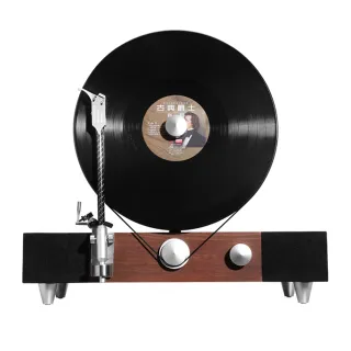 【Gramovox】Gramovox 直立式藍牙黑膠唱片機/ 胡桃木經典款