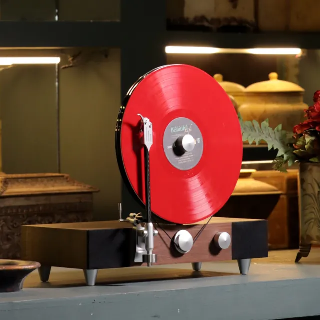 【Gramovox】Gramovox 直立式藍牙黑膠唱片機/ 胡桃木經典款