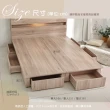 【藤原傢俬】全木芯板6抽床架3.5尺(不含床頭)