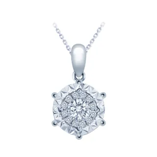 【King Star】GIA 30分 無色等級 3EX 天然鑽石項鍊 星空(F color 八心八箭)