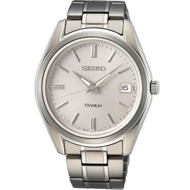 【SEIKO 精工】CS 經典簡約鈦金屬男用腕錶40mm(SUR369P1)