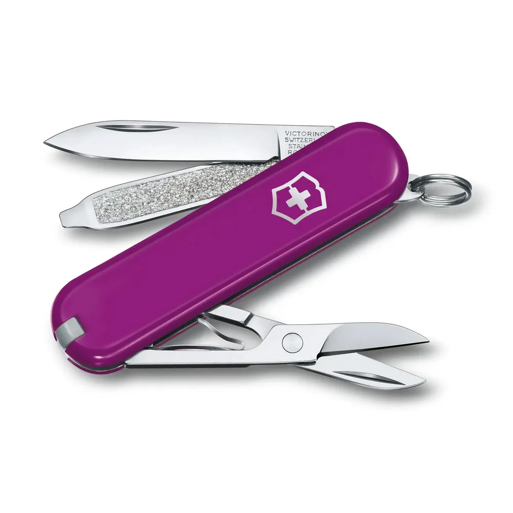 【VICTORINOX 瑞士維氏】Tasty Grape 經典7用瑞士刀款 58mm/ 紫色(0.6223.52G)