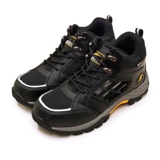 【GOODYEAR 固特異】男 透氣鋼頭防護認證中筒安全工作鞋 風暴MID系列(黑灰 13900)