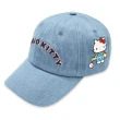 【HELLO KITTY】凱蒂貓~Hello Kitty字樣牛仔藍色親子棒球帽(正廠原版台灣授權)