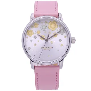 【COACH】COACH 美國頂尖精品簡約時尚流行花朵造型腕錶-粉紅-14503846