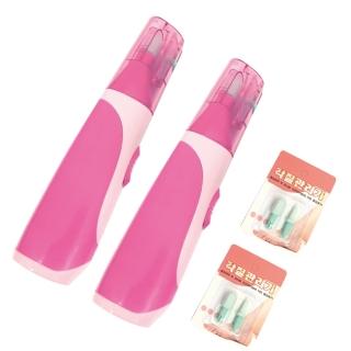 【春佰億】1機2頭電動去角質磨腳皮機 臺灣製造(2組-買就送替換蕊頭2組)