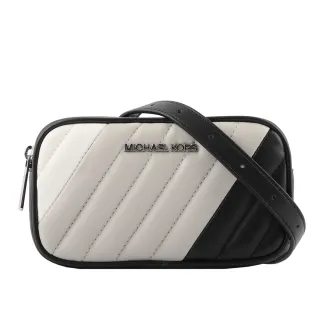 【Michael Kors】Rose 拚色皮革斜縫線設計腰包_迷你(多色)