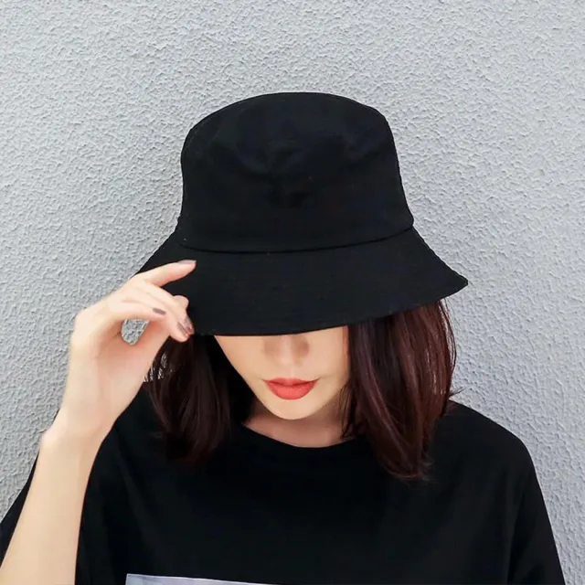 【HanVo】日系素色漁夫帽(男女可戴 簡約 百搭 素面 多色 防曬 帽子 遮陽 女生配件 女生衣著 8106)