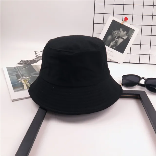 【HanVo】日系素色漁夫帽(男女可戴 簡約 百搭 素面 多色 防曬 帽子 遮陽 女生配件 女生衣著 8106)