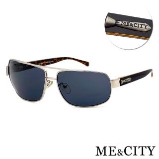 【ME&CITY】時尚飛行員金屬方框太陽眼鏡 品牌墨鏡 抗UV400(ME110012 B611)