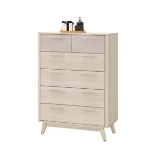 【文創集】古爵  雙色2.7尺五抽斗櫃/收納櫃