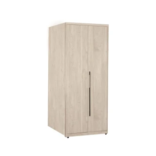 【WAKUHOME 瓦酷家具】Wesley簡約木質調2.7尺衣櫥-單吊A002-005-3