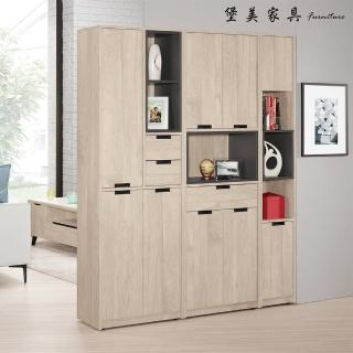【PB FURNITURE 堡美傢俱】Harry現代5尺玄關組合鞋櫃(三件組/附活動隔板7大4小片/收納櫃/玄關櫃/置物櫃)