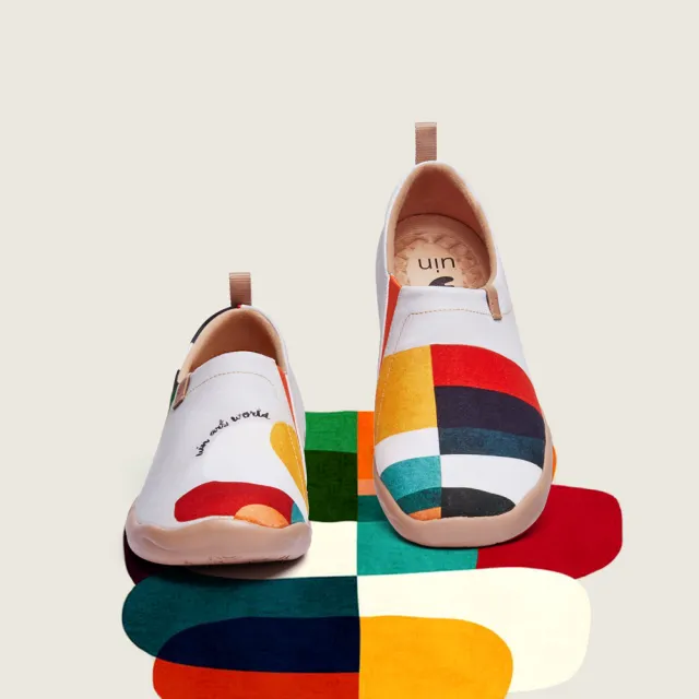 【uin】西班牙原創設計 女鞋 延伸彩繪休閒鞋W1109376(彩繪)