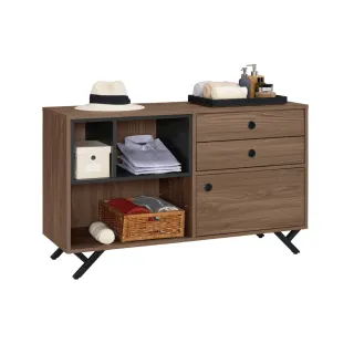 【文創集】柏文  單門4尺單門二抽斗櫃/收納櫃(二色可選)