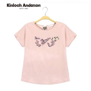 【Kinloch Anderson】連袖刺繡上衣 金安德森女裝(深粉)