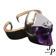 【Jpqueen】復古晶刷舊彈性開口戒指(5色可選)