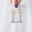 【SECRET BOX】韓國設計S925銀針閃耀美鑽一字長款耳環(S925銀針耳環 一字耳環 美鑽耳環)
