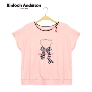 【Kinloch Anderson】熊鑽蝴蝶結連袖上衣 金安德森女裝(粉紅)
