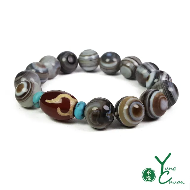 YC 寶石】藏傳財富滿盈金錢勾天珠天眼手鍊(M075) - momo購物網- 好評