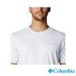 【Columbia 哥倫比亞 官方旗艦】男款-UPF50快排短袖上衣-白色(UAE13530WT / 2022年春夏品)