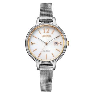 【CITIZEN 星辰】LADYS 米蘭帶大三針光動能女錶/31mm(EW2449-83A)