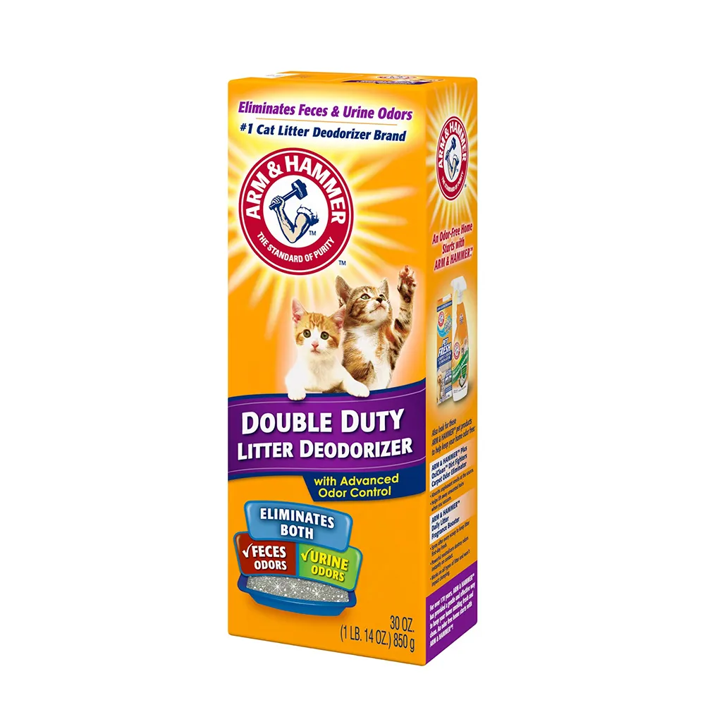 【ARM&HAMMER 鐵鎚】強效貓砂專用除臭粉850g(6入組家庭號)