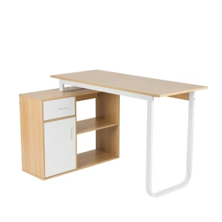 【樂嫚妮】轉角L型書桌-左側收納櫃 書桌(工作桌)
